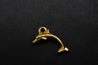 Подвеска TierraCast Дельфин 19х9х4мм, отверстие 1,8мм, цвет античное золото, 94-2130-26, 1шт