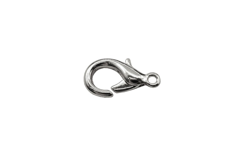 Замок-карабин 19х10х4мм, отверстие 1,5мм, цвет серебро, 07-075, 1шт Замок-карабин 19х10х4мм, отверстие 1,5мм, цвет серебро, 07-075, 1шт