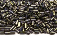 Бисер японский TOHO Bugle стеклярус 3мм #Y867 бронза, hybrid Пикассо, 5 грамм