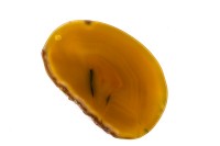 Срез Агата природного, оттенок желтый, 65х43х5мм, отверстие 2мм, 37-036, 1шт