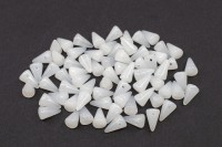 Бусины Spike beads 8х5мм, отверстие 0,8мм, цвет 02010 белый, 757-001, 10г (около 70шт)