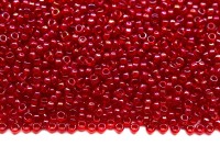 Бисер японский MIYUKI круглый 15/0 #2248 радужный красный, окрашенный изнутри, 10 грамм