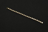 Стразовая цепь с петелькой, звено 2,0х2,0мм, отверстие 2мм, цвет прозрачный/золото, латунь, 47-037, 6,5см (около 22 страз)