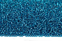 Бисер японский MIYUKI круглый 15/0 #0025F капри синий, матовый, серебряная линия внутри, 10 грамм