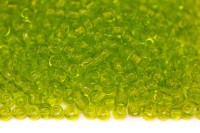 Бисер японский TOHO круглый 6/0 #0004 зеленый лайм, прозрачный, 10 грамм