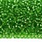 Бисер японский MIYUKI круглый 11/0 #0015 светло-зеленый, серебряная линия внутри, 10 грамм - Бисер японский MIYUKI круглый 11/0 #0015 светло-зеленый, серебряная линия внутри, 10 грамм