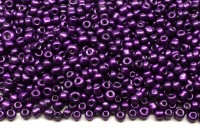 Бисер китайский круглый размер 12/0, цвет 1056 фиолетовый, серебряная линия внутри, 450г