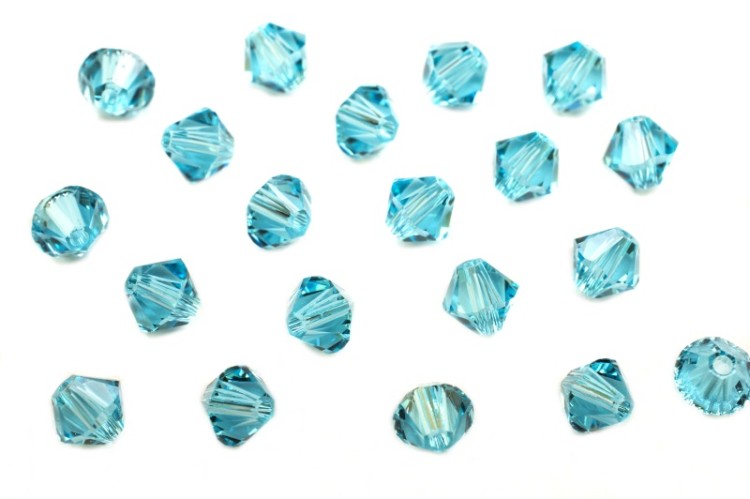 Бусина биконус Swarovski 5328 #263 4мм Light Turquoise, 5328-4-263, 20шт Бусина биконус Swarovski 5328 #263 4мм Light Turquoise, 5328-4-263, 20шт