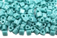 Бисер японский TOHO Triangle треугольный 8/0 #0055 бирюзовый, непрозрачный, 5 грамм
