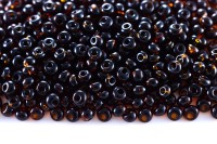 Бисер чешский PRECIOSA Дропс 5/0 10140 коричневый прозрачный, 50 грамм