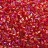 Бисер японский MATSUNO рубка 11/0 2CUT 537, цвет красный радужный, прозрачный, 10г - Бисер японский MATSUNO рубка 11/0 2CUT 537, цвет красный радужный, прозрачный, 10г