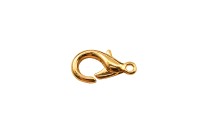 Замок-карабин 19х10х4мм, отверстие 1,5мм, цвет золото, 07-074, 1шт