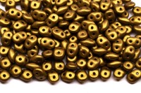 Бусины SuperDuo 2,5х5мм, отверстие 0,8мм, цвет 00030/01720 золото ацтеков матовый металлик, 706-002, 10г (около 120шт)