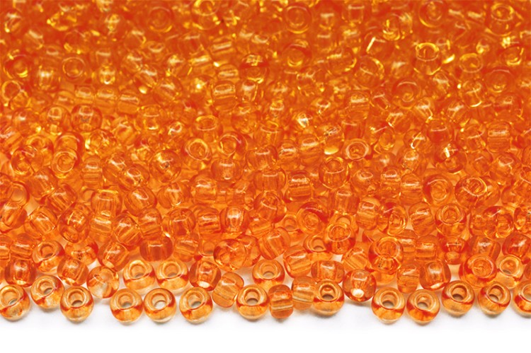 Бисер чешский PRECIOSA круглый 10/0 01183 оранжевый прозрачный, 1 сорт, 50г Бисер чешский PRECIOSA круглый 10/0 01183 оранжевый прозрачный, 1 сорт, 50г
