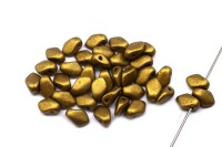 Бусины Gekko 3х5мм, отверстие 0,8мм, цвет 01720 матовый оливковый металлик, 724-043, 5г (около 85шт)