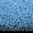 Бисер чешский PRECIOSA круглый 10/0 38332М матовый прозрачный, голубая линия внутри, 1 сорт, 50г - Бисер чешский PRECIOSA круглый 10/0 38332М матовый прозрачный, голубая линия внутри, 1 сорт, 50г