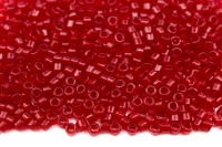 Бисер японский MIYUKI Delica цилиндр 11/0 DB-0774 красный, матовый прозрачный, 5 грамм