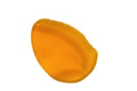 Срез Агата природного, оттенок желтый 69х50х5мм, отверстие 2мм, 37-314, 1шт