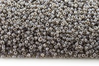 Бисер китайский круглый размер 12/0, цвет 0148 серый непрозрачный блестящий, 450г