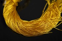 Канитель трунцал 4-х гран 1,7мм, цвет золото яркое, 49-058, 5г (около 2м)