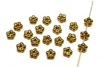 Бусина Flower 5мм, отверстие 1мм, цвет 23980/26440 Amber непрозрачный, 733-096, 20шт
