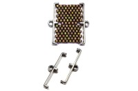 Концевик CYMBAL Topolia III для Delica 11/0 5х23х2мм, петля 1,7мм, отверстие 0,8мм, цвет античное серебро, 11-204, 2шт