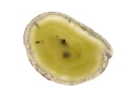 Срез Агата природного, оттенок зеленый, 70х53х5мм, отверстие 2мм, 37-269, 1шт