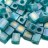 Бисер японский Miyuki Cube кубический 4мм #2405FR бирюзовый, матовый радужный прозрачный, 10 грамм - Бисер японский Miyuki Cube кубический 4мм #2405FR бирюзовый, матовый радужный прозрачный, 10 грамм