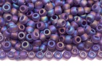 Бисер японский TOHO круглый 6/0 #0166DF сахарная слива матовый, радужный прозрачный, 10 грамм