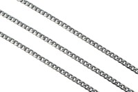 Цепочка для бижутерии звено овальное 5х3.5х1мм, цвет стальной, хирургическая сталь, 27-279, 1м