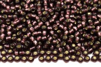 Бисер японский TOHO круглый 11/0 #0026CF аметист матовый, серебряная линия внутри, 10 грамм