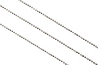 Цепочка шариковая диаметр 1,5мм, цвет платина, железо, 27-320, 1м