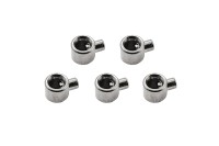 Кримпы самозажимные 4х3мм, отверстие 1мм цвет стальной, хирургическая сталь, 35-094, 5шт