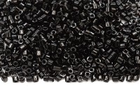 Бисер LY цилиндрический 1,6мм, #002 черный глянцевый, 5 грамм