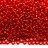 Бисер японский MIYUKI круглый 11/0 #0010 огненно-красный, серебряная линия внутри, 10 грамм - Бисер японский MIYUKI круглый 11/0 #0010 огненно-красный, серебряная линия внутри, 10 грамм