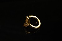 Серьги-каффы 14х13х10мм, цвет золото, латунь/цирконий, 21-320, 1шт