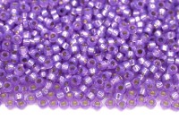 Бисер японский MIYUKI круглый 15/0 #0574 сирень, алебастр/серебряная линия внутри, 10 грамм