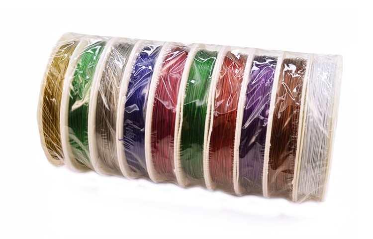 Тросик ювелирный (ланка), толщина 0,38мм, ассорти цветов, 1017-016, 10 катушек (по 60м) Тросик ювелирный (ланка), толщина 0,38мм, ассорти цветов, 1017-016, 10 катушек (по 60м)