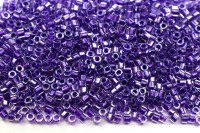 Бисер японский MIYUKI Delica Cut (шестиугольный) 11/0 DBС-0906 хрусталь/фиолетовый, сверкающий/окрашенный изнутри, 5 грамм