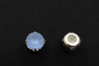 Шатоны Preciosa Maxima 8,3мм в оправе, цвет mat light sapphire DF/silver, 63-162, 4шт