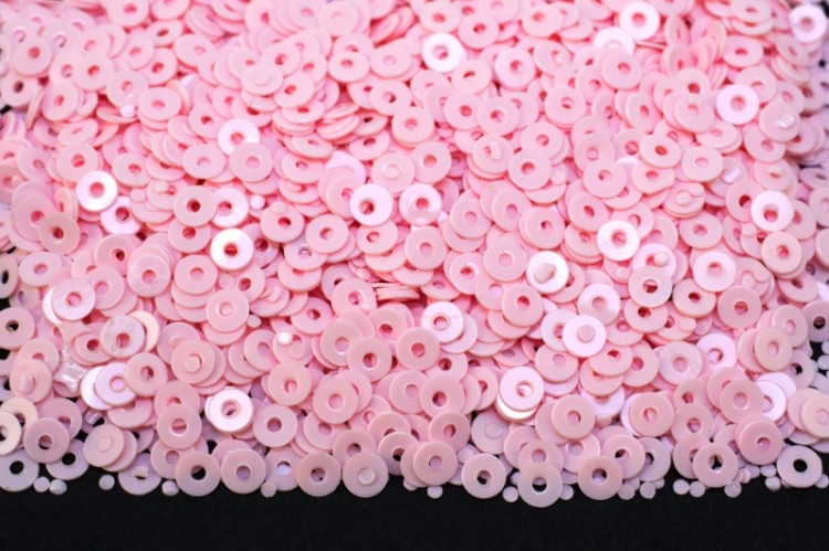 Пайетки круглые 3мм плоские, цвет 07 розовый, пластик, 1022-131, 10 грамм Пайетки круглые 3мм плоские, цвет 07 розовый, пластик, 1022-131, 10 грамм