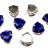 Кристалл Триллиант в оправе 12мм, цвет dark blue/серебро, стекло, 43-332, 1шт - Кристалл Триллиант в оправе 12мм, цвет dark blue/серебро, стекло, 43-332, 1шт