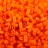 Бисер японский TOHO Bugle стеклярус 3мм #0042D оранжевый, непрозрачный, 5 грамм - Бисер японский TOHO Bugle стеклярус 3мм #0042D оранжевый, непрозрачный, 5 грамм