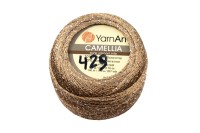 Пряжа Camellia YarnArt, цвет 0429 темное золото, 70% полиэстер/30% металлик, 20г, 190м, 1шт