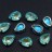 Кристалл Капля 14х10мм пришивной в оправе, цвет aquamarine FL/платина, 43-230, 2шт - Кристалл Капля 14х10мм пришивной в оправе, цвет aquamarine FL/платина, 43-230, 2шт