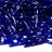 Бисер японский Miyuki Twisted Bugle 12мм #1711 темный кобальт, прозрачный, 10 грамм - Бисер японский Miyuki Twisted Bugle 12мм #1711 темный кобальт, прозрачный, 10 грамм