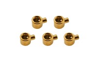 Кримпы самозажимные 4х3мм, отверстие 1мм цвет золото, хирургическая сталь, 35-093, 5шт