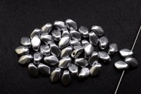 Бусины Gekko 3х5мм, отверстие 0,8мм, цвет 01700 серебро металлик, 724-040, 5г (около 85шт)