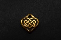 Подвеска TierraCast Кельтское сердце 14х13мм, отверстие 2мм, цвет античное золото, 94-2393-26, 1шт