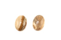 Кабошон овальный 25х18мм, Яшма пейзажная, оттенок песочный, 2003-007, 1шт